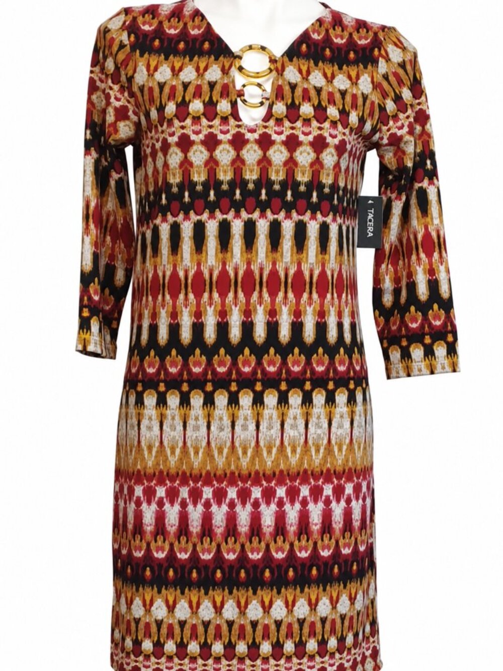 NEW small paisley dress. TACERA three quarter sleeves Boho dress. Career. Comfy